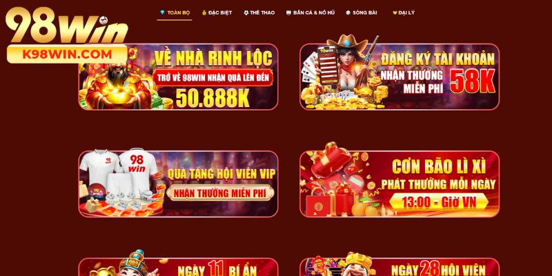 Khái quát về sự kiện ưu đãi từ hệ thống 98Win
